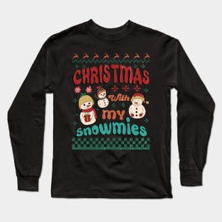 Christmas With My Snowmies Sublimation Long Sleeve T-Shirt